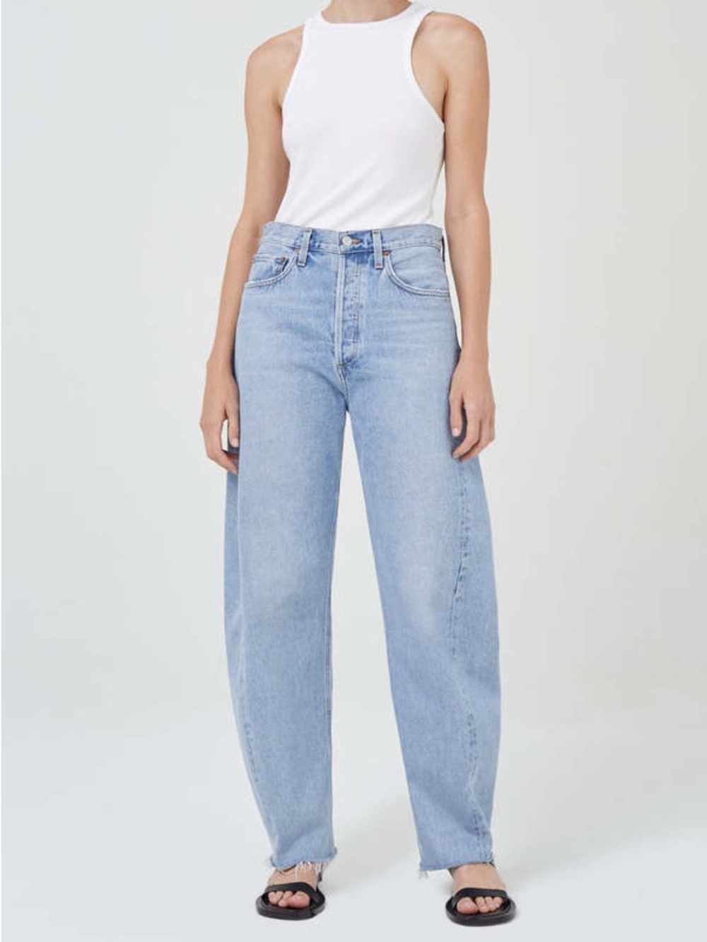 AGOLDE Luna Pieced High Rise Barrel Jeans in Void Wash 28